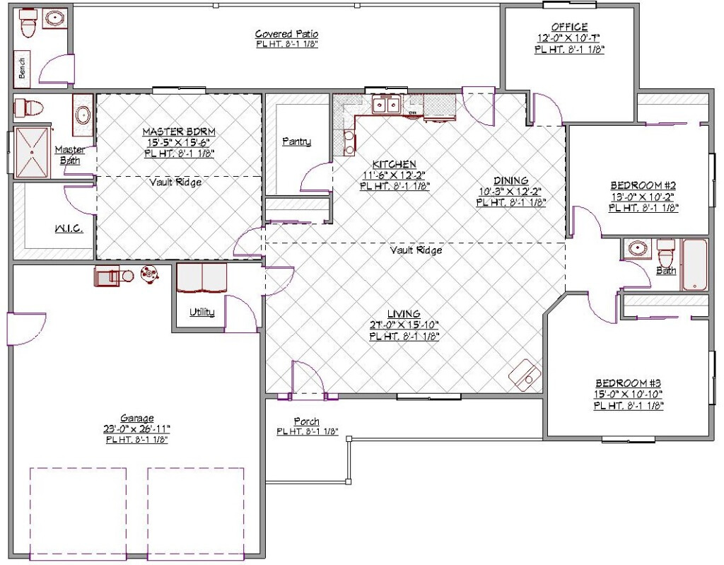 1 Story 1 888 Sq Ft 3 Bedroom 3 Bathroom 2 Car Garage Ranch Style Home - 1 Story 3 Bedroom House Floor Plans 3 Bathroom