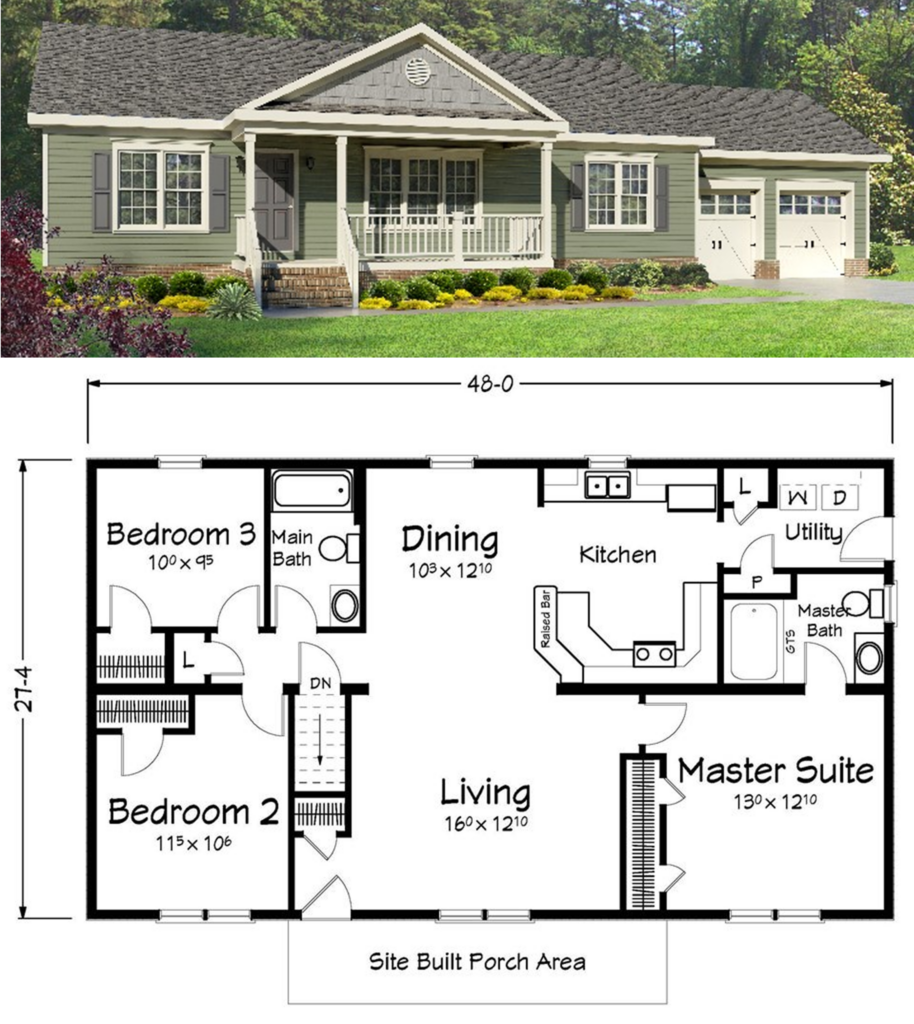 10 Gorgeous Ranch House Plans Ideas Ranch House Floor Plans Ranch  - 2 Bedroom Ranch House Floor Plans