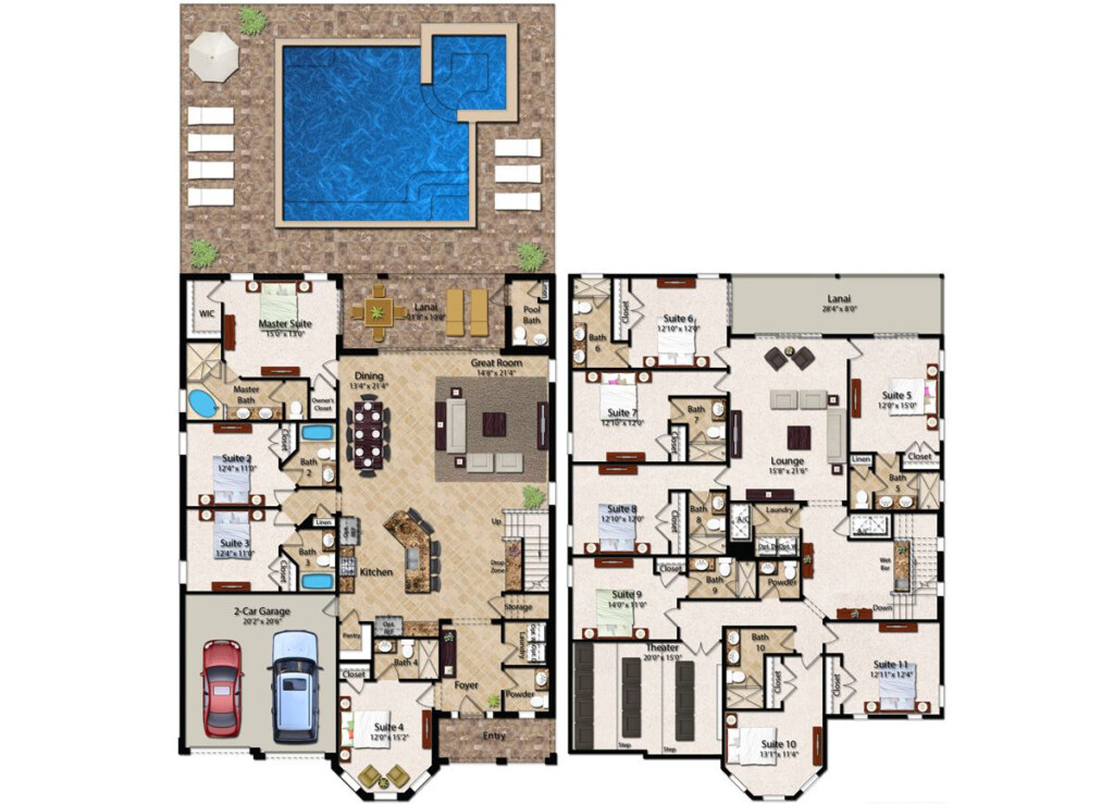 10 Room House Floor Plan Floorplans click - 10 Bedroom Blueprint 9 Bedroom House Floor Plans