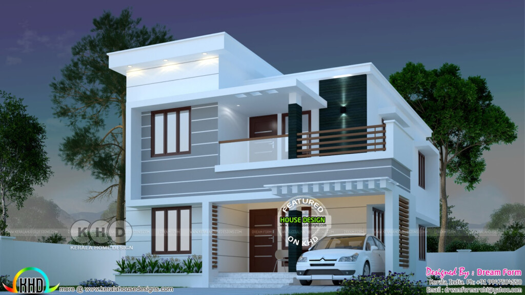 1145 Sq ft 3 Bedroom Modern House Kerala Home Design And Floor Plans  - Floor Plan 3 Bedroom House Kerala