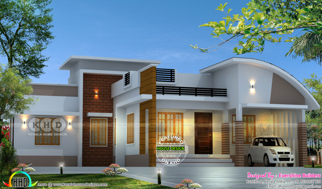 1200 Sq ft 2 BHK Single Floor Home Plan Kerala Home Design And Floor  - 1200 Sq Ft House Plans 2 Bedroom Single Floor