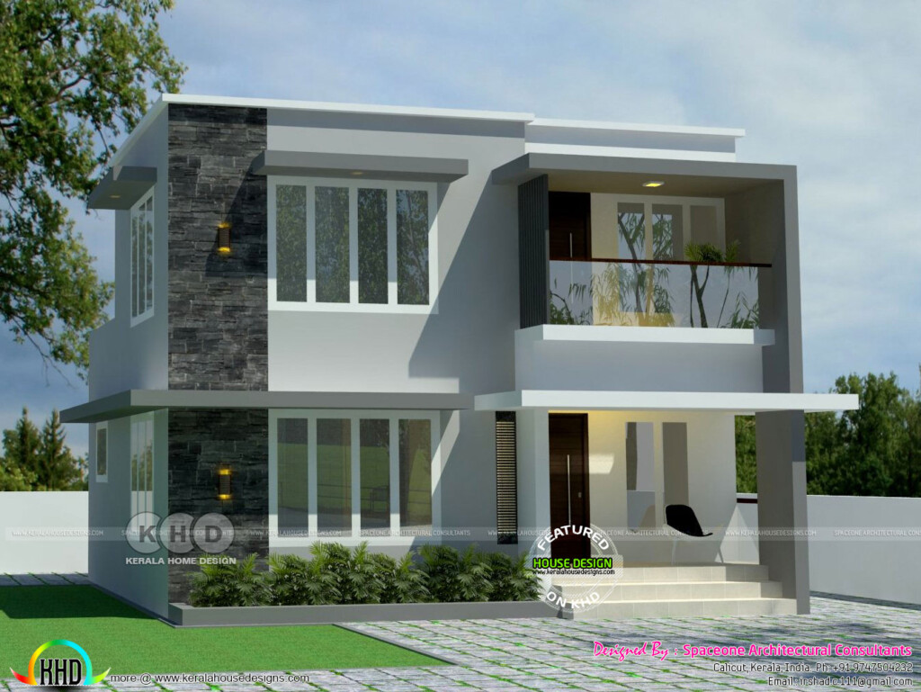 1200 Sq ft 4 Bhk Flat Roof House Plan Kerala Home Design And Floor  - 1200 Sq Ft House Plans 4 Bedroom Single Floor