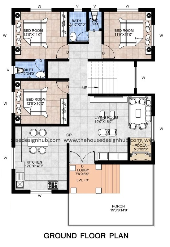 1200 Square Feet 4 Bedroom House Plans Www resnooze - 1200 Sq Ft House Plans 4 Bedroom Single Floor