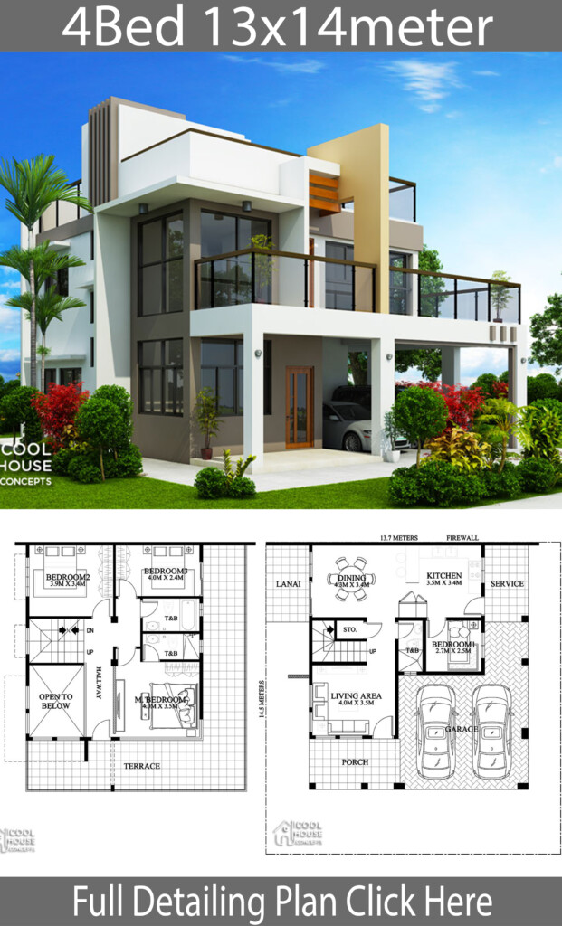 14 Blueprint Family House 4 Bedroom House Floor Plans 3d Whimsical C50 - 4 Bedroom House Design With Floor Plan