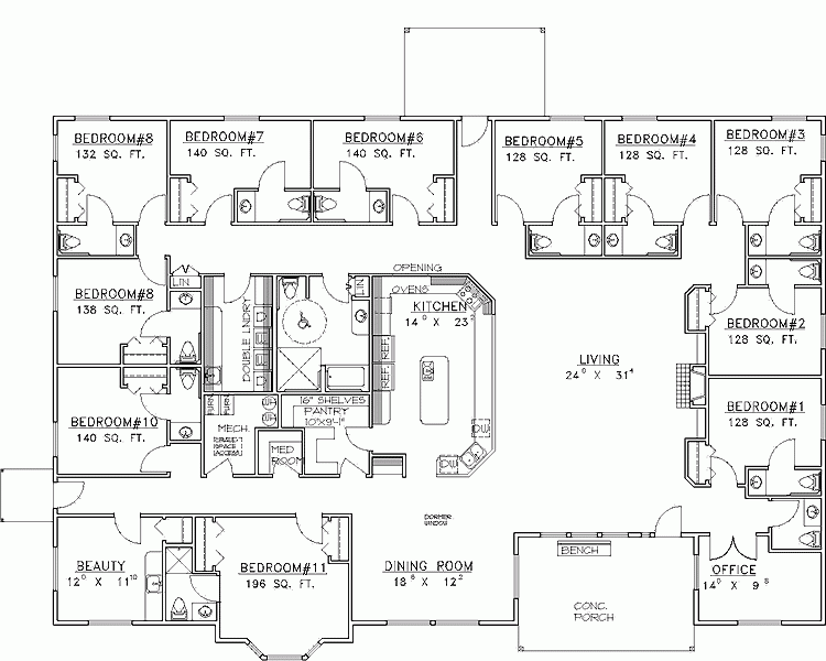 15 Bedroom House Floor Plans ZTech - 15 Bedroom House Floor Plan