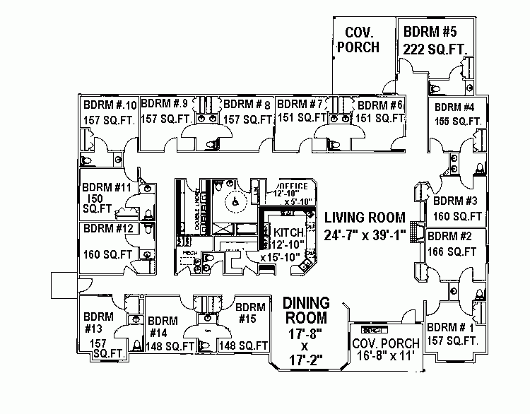 15 Bedroom House Plans Online Information - 15 Bedroom House Floor Plan