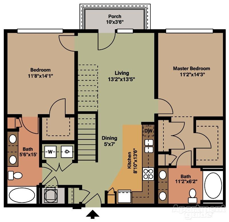 2 Bedroom 2 Bath Floor Plans The Perfect Living Space For Couples And  - 2 Bedroom 2 Bath 2 Floors House Plans