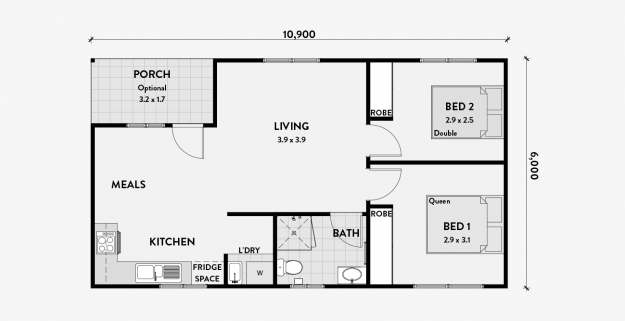 2 Bedroom House Floor Plans Australia Small And Tiny Homes 2 Bedroom  - 2 Bedroom House Floor Plans Australia