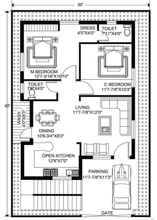 2 Bedroom House Plan In India Www resnooze - Independent House 2 Bedroom Floor Plans India