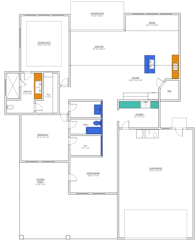 2 Bedroom One Floor House Plan EdrawMax Free Editbale Printable  - 2 Bedroom One Floor House Plans That Are Luxurious