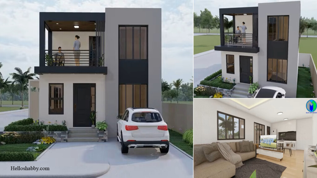 2 Storey Small House Design With 4 Bedroom Floor Plan HelloShabby  - 4 Bedroom House Floor Plans With Pocket Office