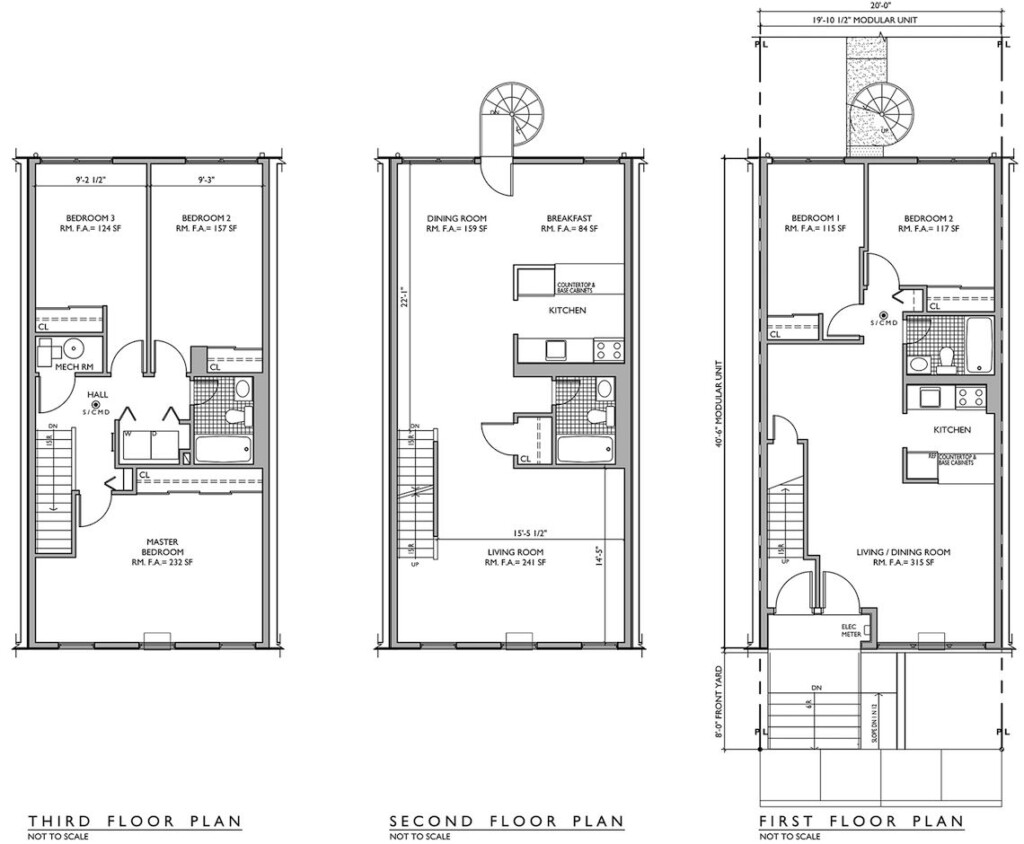 2 Story 3 Bedroom Row House Floor Plan With The Endlessly Adaptable  - 3 Bedroom 2 Story Row House Floor Plan