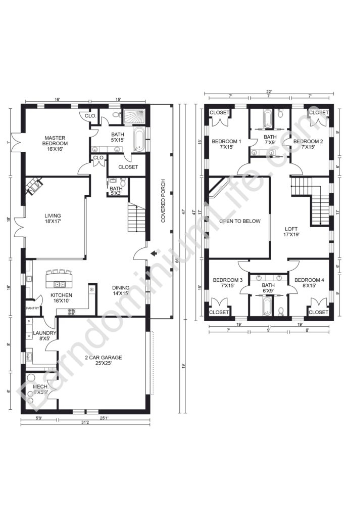 2 Story 5 Bedroom House Plans Floor Plans Designs - 2 Story 5 Bedroom House Floor Plans