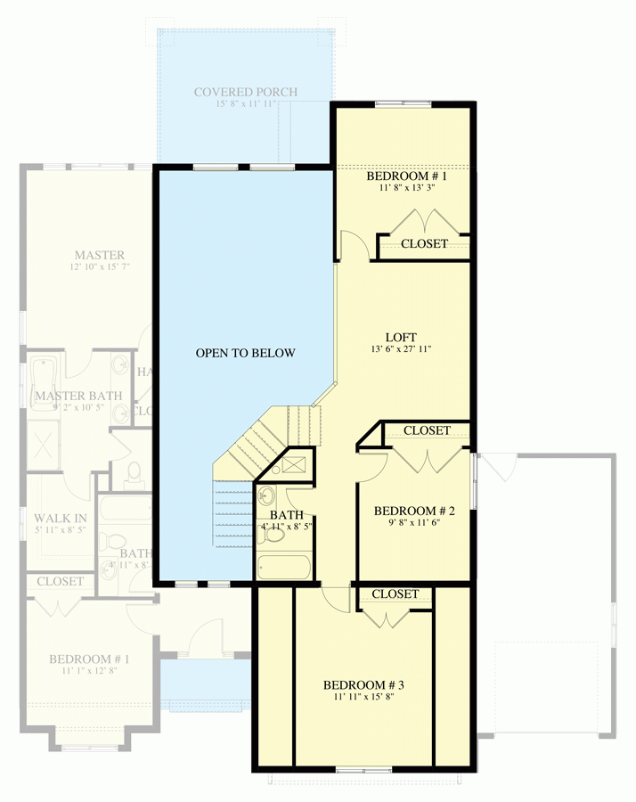 2 Story Traditional Home Plan With Main floor Master Bedroom 61271UT  - Two Story House Plans With Main Floor Master Bedroom