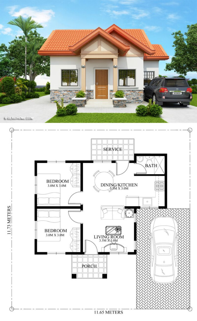 22 New Ideas Two Bedroom Bungalow House Plans - 2 Bedroom Bungalow House Floor Plans