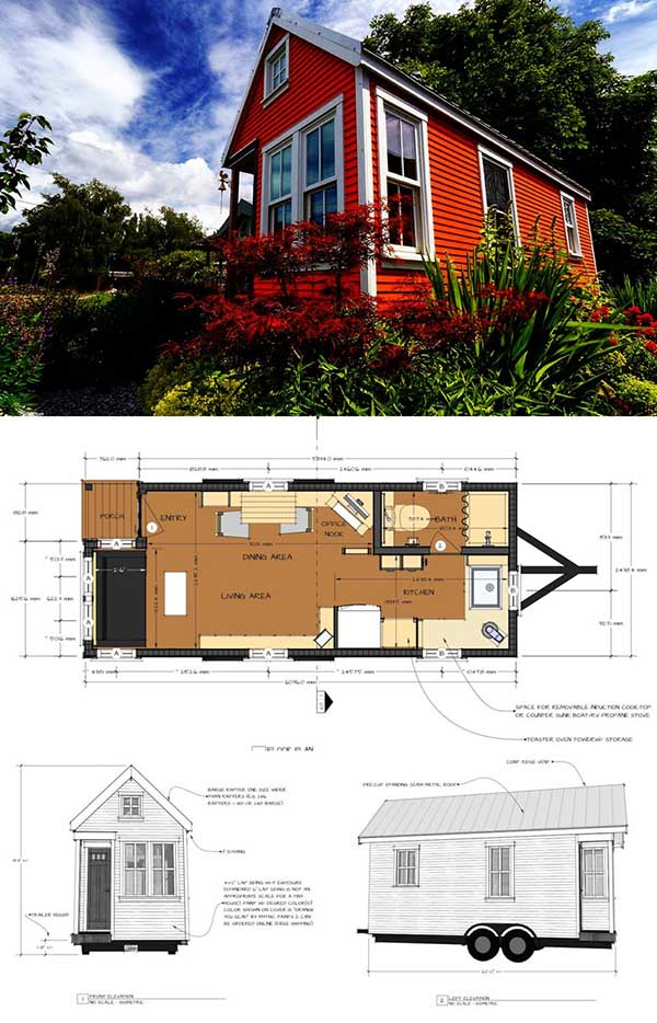 27 Adorable Free Tiny House Floor Plans Craft Mart - 2 Bedroom Tiny House On Wheels Floor Plans