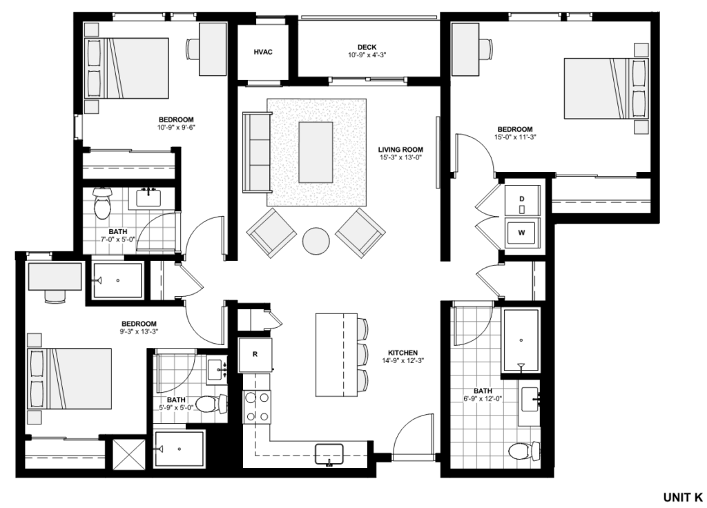 3 Bed 3 Bath Current Midtown - 3 Bedroom 3 Bathroom House Floor Plans In Atlanta Ga