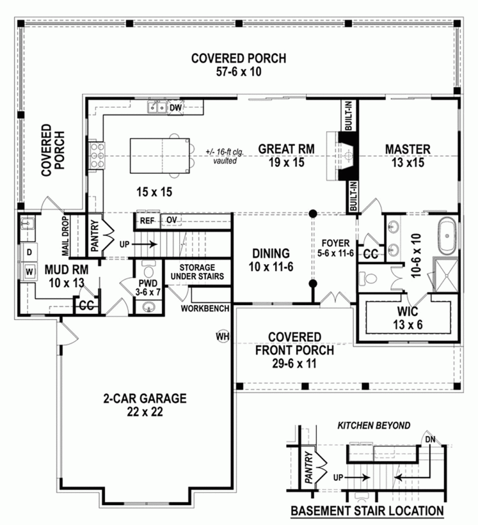 3 Bedroom 3 Bath House Plans - 3 Bedroom 3 Bath One Story Floor Plans Farm House