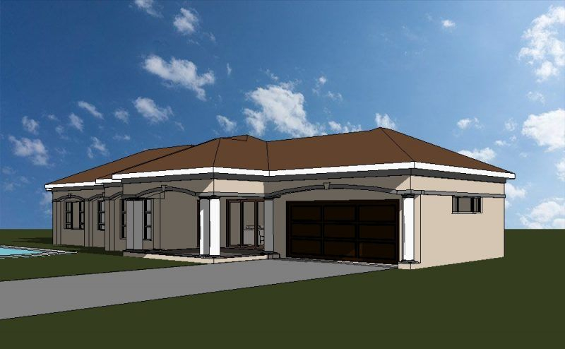 3 Bedroom House Plan A Truly South African House Design 195m2  - Floor Plan 3 Bedroom House South Africa