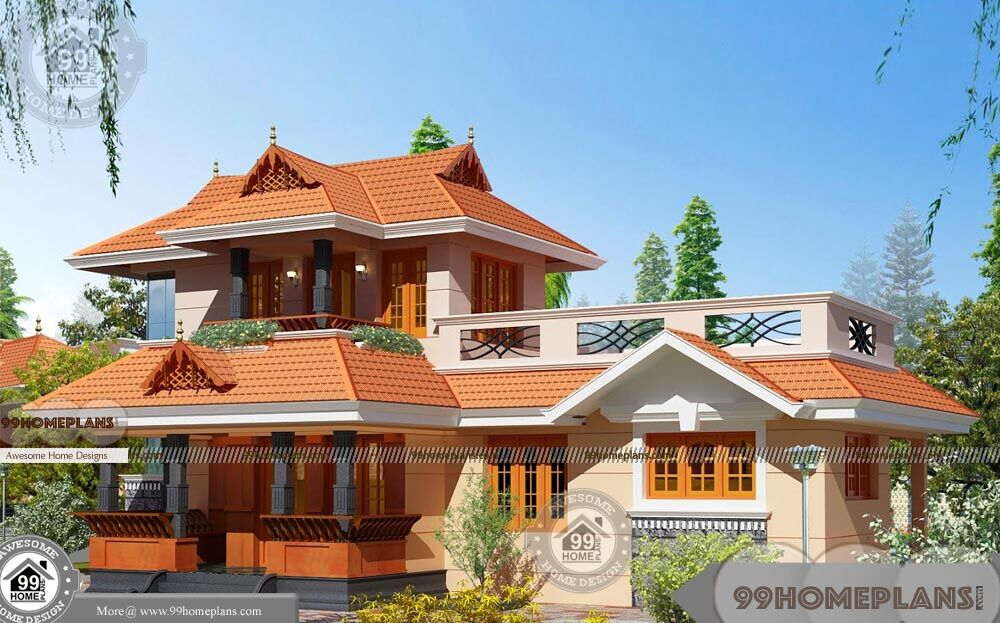 3 Bedroom House Plans In Kerala Double Floor Traditional Style Homes - 3 Bedroom House Plans In Kerala Double Floor