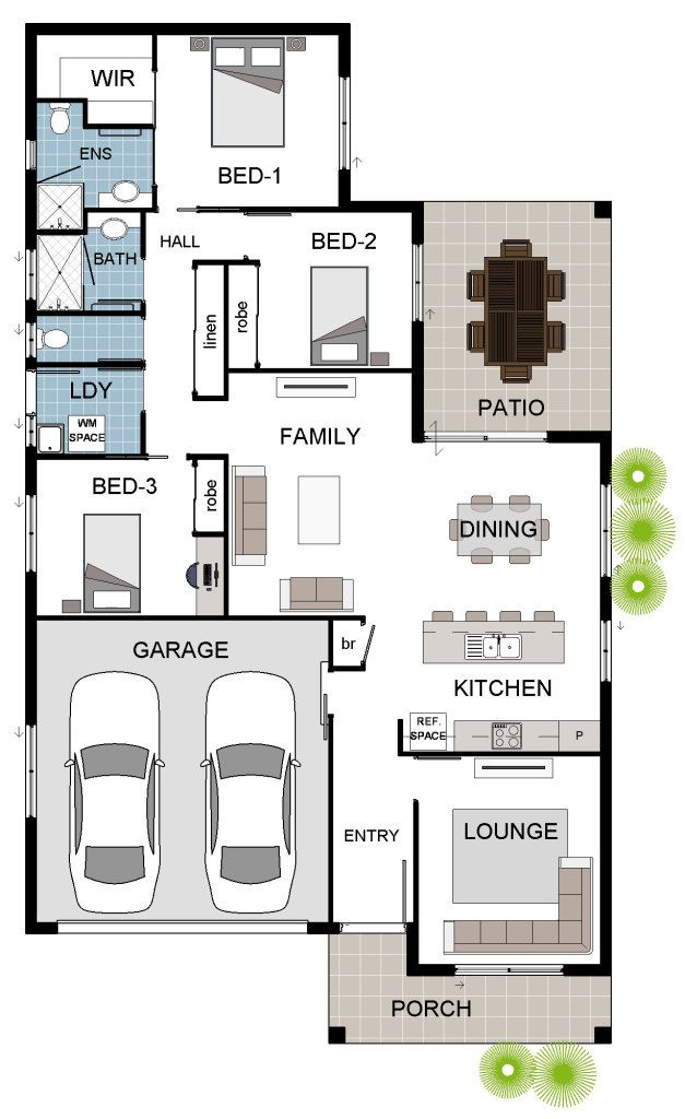 3 Bedroom House With Double Garage Floor Plan Bedroom Poster - 3 Bedroom House With Double Garage Floor Plan