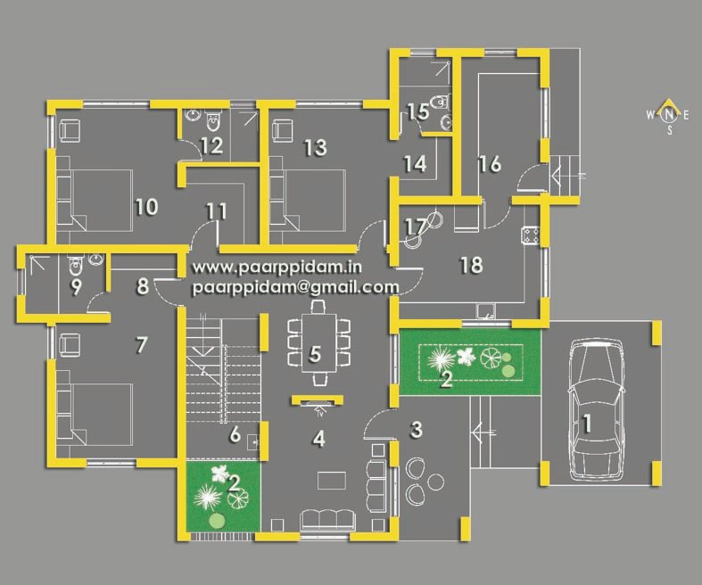 3 Bedroom Villa House Plans Thrissur Small Home Plans Kerala Kerala  - 3 Bedroom House Plans Kerala Single Floor With Cost