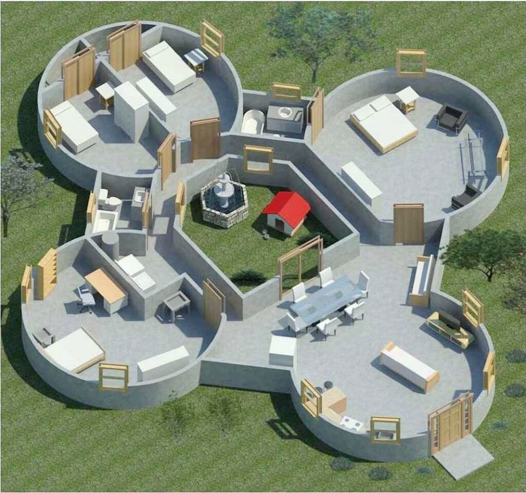 30 Creative Cob House Plans You Must Know Cob House Plans Round House  - Single Floor 5 Bedroom Cob House Plans