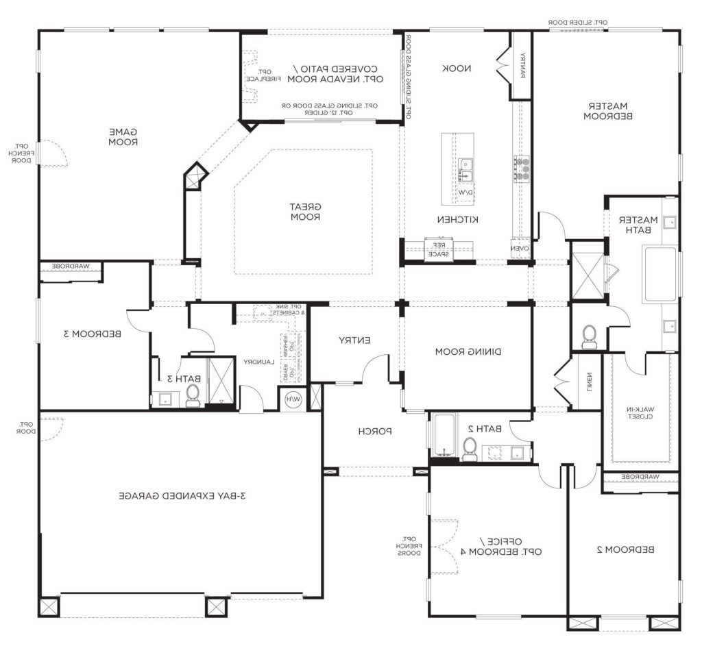 30 Simple 4 Bedroom House Plans One Story - Simple House Floor Plans 4 Bedroom