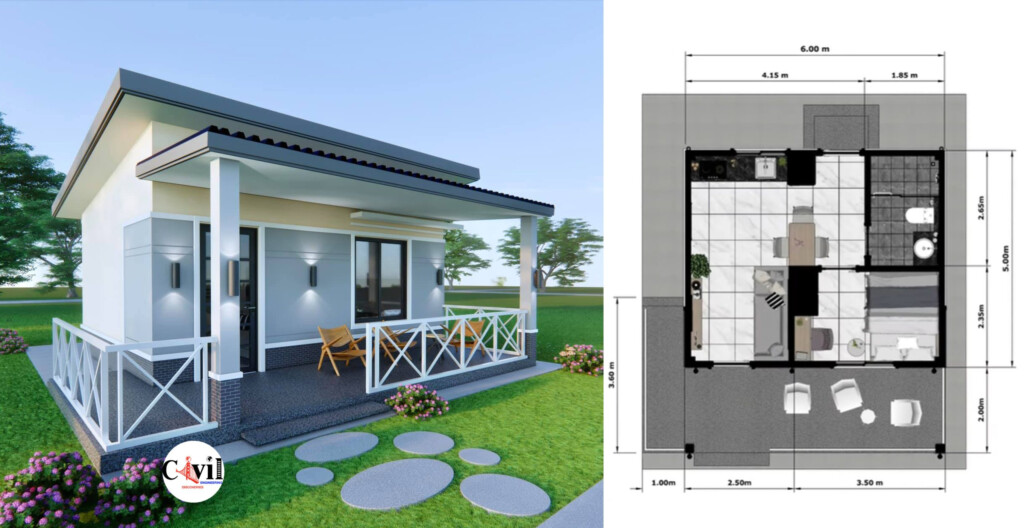 30 Sqm Small House Design With Free Floor Plan Engineering Discoveries - 2 Bedroom 30 Sqm House Floor Plan