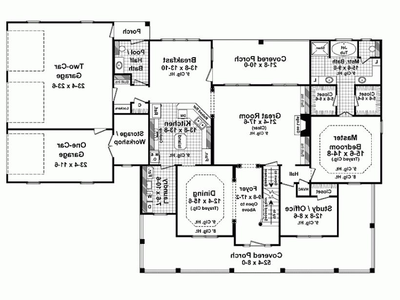 3000 Sq Ft House Plans With Photos - 3000 Square Feet 4 Bedroom House Floor Plan