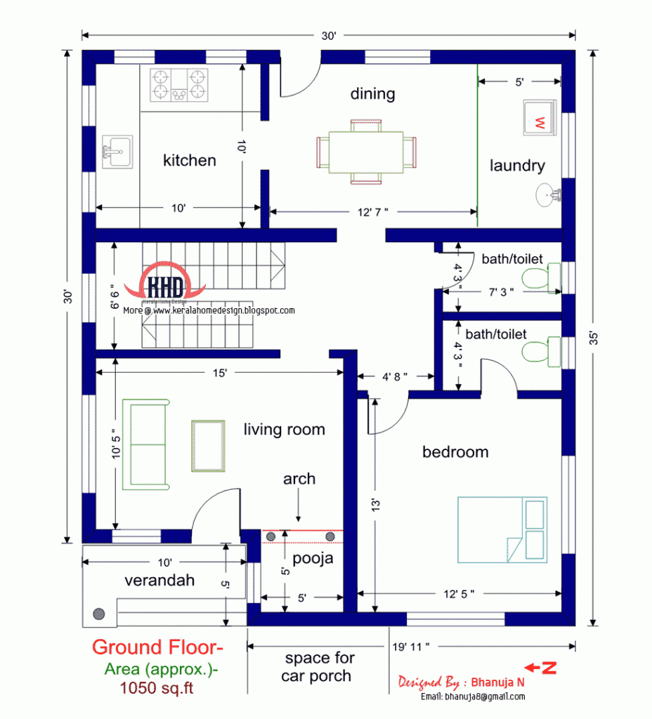 31 Ground Floor House Plan 3 Bedroom - 3 Bedroom House Ground Floor Plan