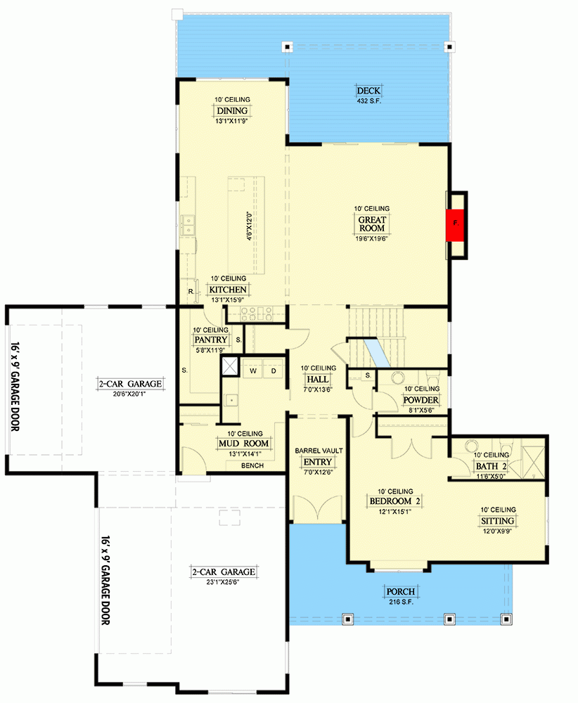 3700 Square Foot New American House Plan With Second Floor Master Suite  - House Floor Plans 3700 Square Feet Master Bedroom 2nd Floor