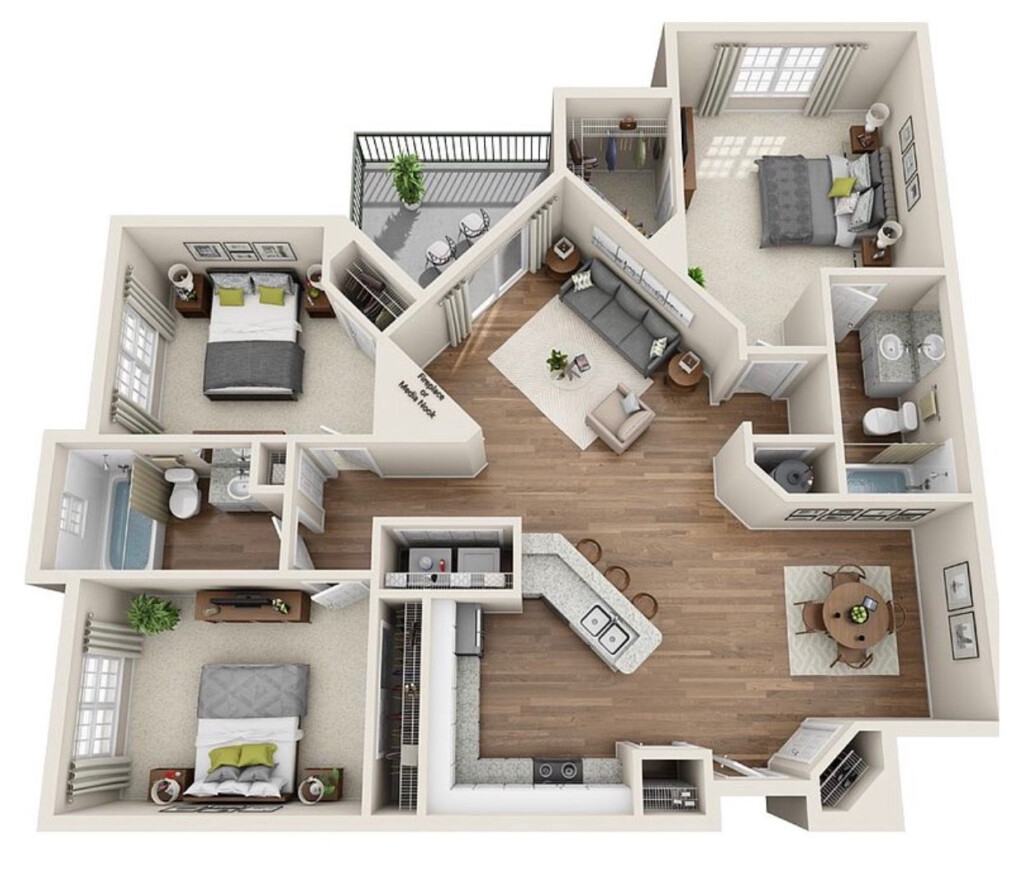  4 3 - Sims 4 4 Bedroom House Floor Plan