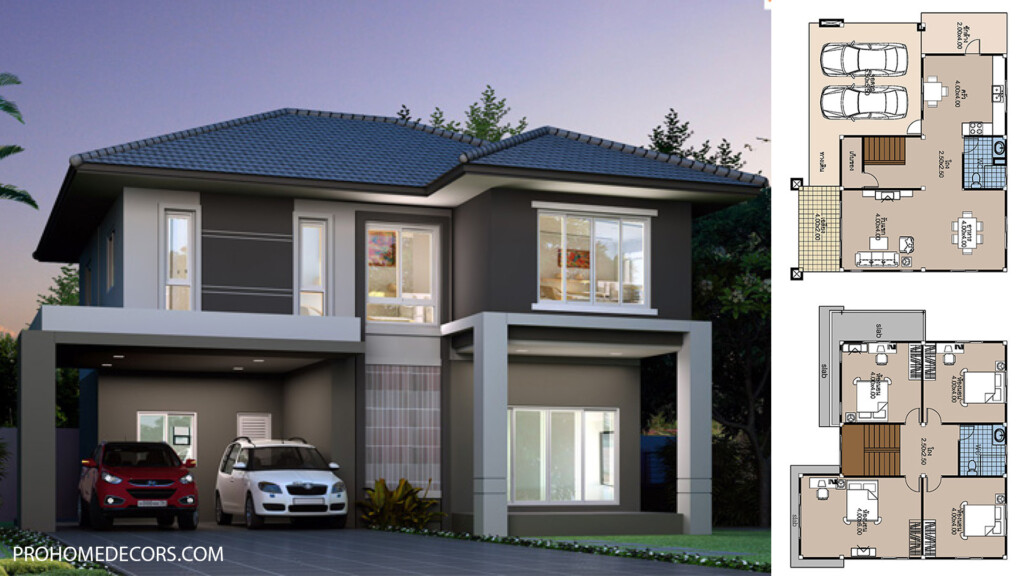 4 Bedroom House Design With Floor Plan Floor Roma - 4 Bedroom House Design With Floor Plan