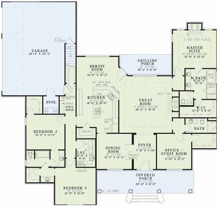 4 Bedroom House Plans 2000 Square Feet Printable Templates Free - 2000 Sq Ft House Plans 1 Floor 4 Bedroom