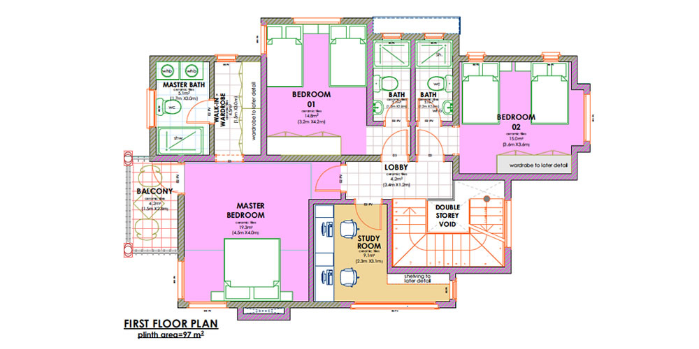 4 Bedroom House Plans In Kenya 4 Bedroom Design 1083 A Hpd Team  - 4 Bedroom House Floor Plans In Kenya