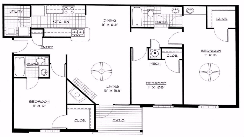 4 Bedroom House Plans Open Floor Plan Www resnooze - Four Bedroom Open Floor Plan House Plans