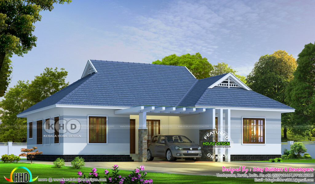 4 Bedroom Single Storied Colonial Home Design Kerala Home Design And  - 4 Bedroom House Plans In Kerala Single Floor