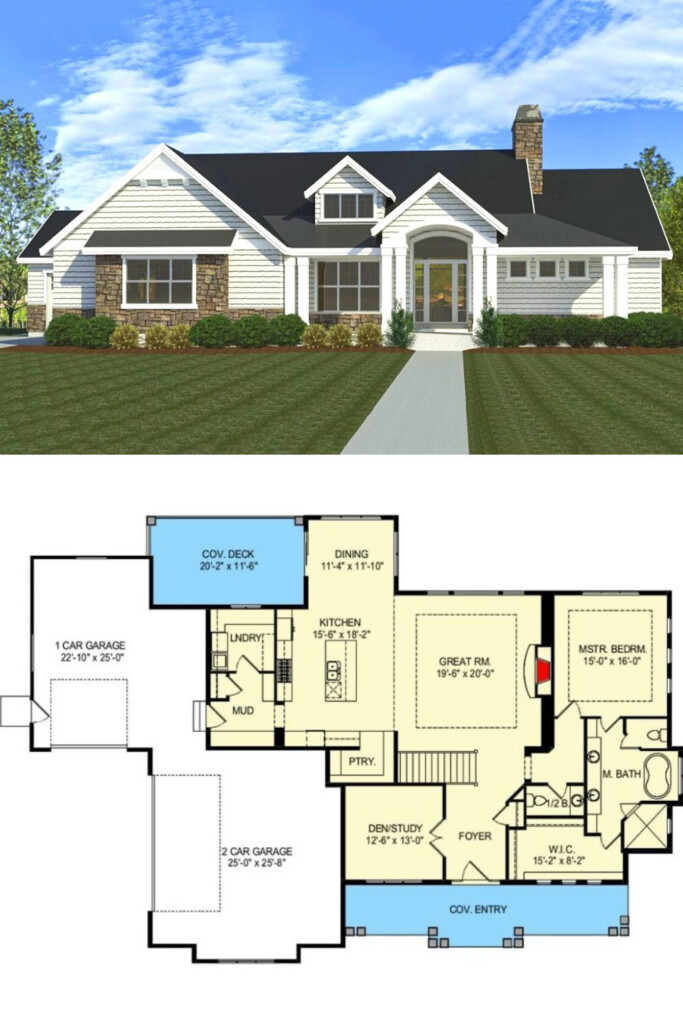 4 Bedroom Single Story New American Home With Open Concept Living  - 4 Bedroom House Plans Open Floor Plan