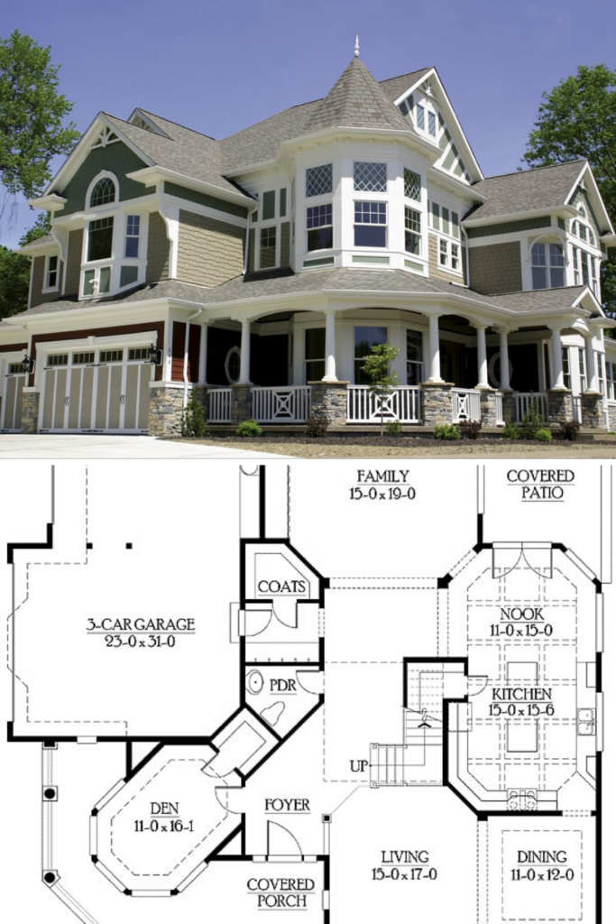 4 Bedroom Two Story Luxurious Victorian Home Floor Plan Artofit - 4 Bedroom Victorian House Floor Plans Uk