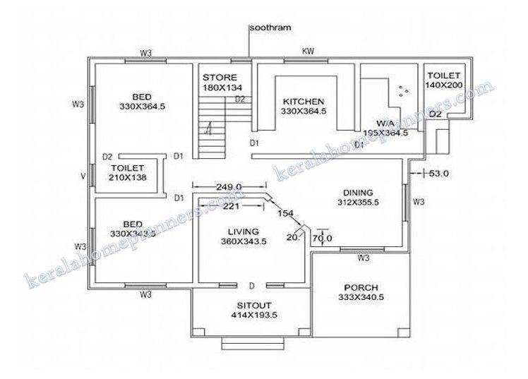 4 Bedrooms Double Floor Kerala Home Design 1820 Sq Ft 4 Bedroom 2  - 4 Bedroom 2 Floor House Plan Kerala