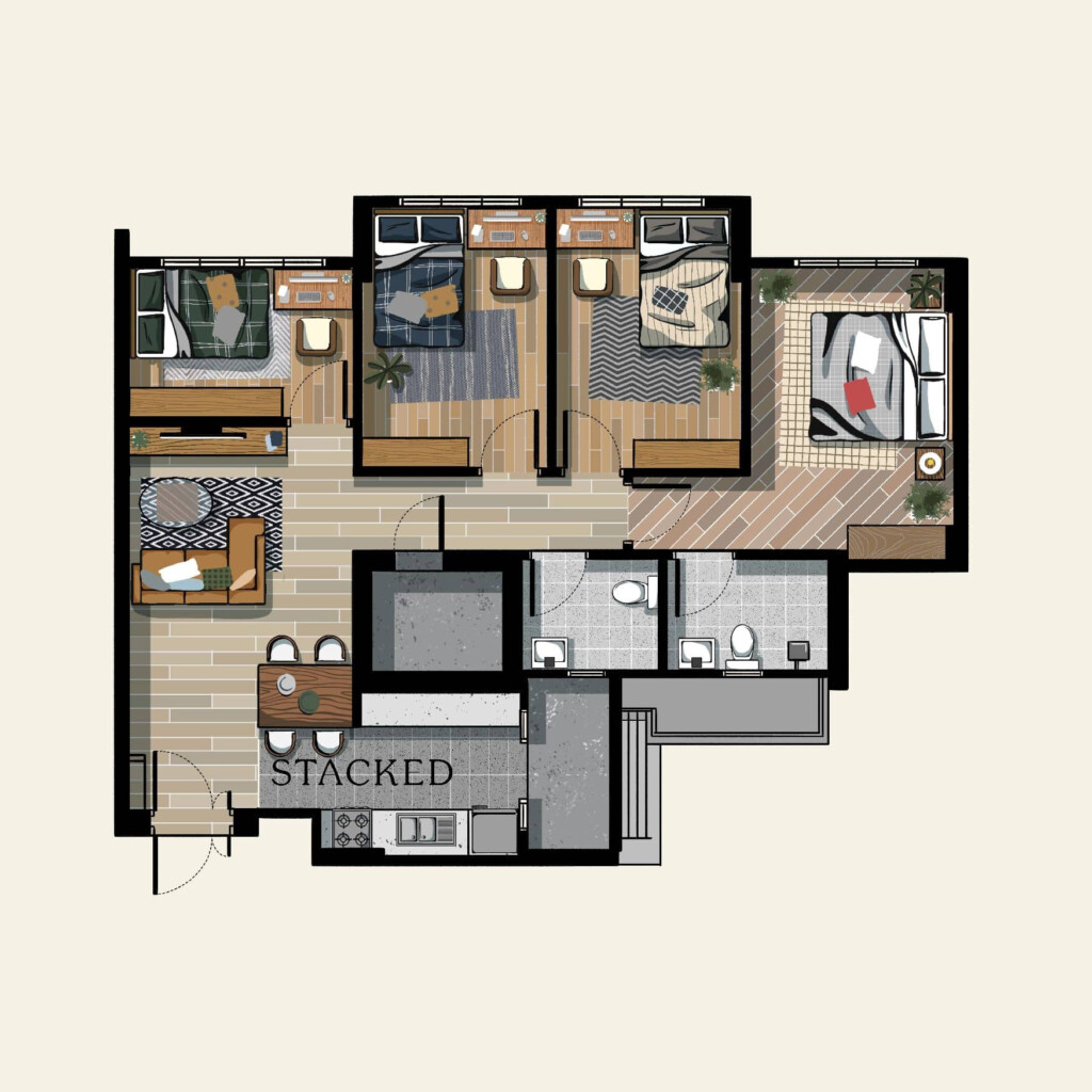 5 Interesting 4 Room HDB Layout Ideas To Utilise Your Space Better - Floor Plan Ideas For 4 Bedroom House