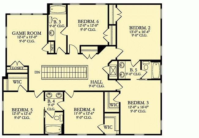 6 Bedroom Traditional House Plan With Main Floor Master 82239KA  - 6 Bedroom House Floor Plans Uk