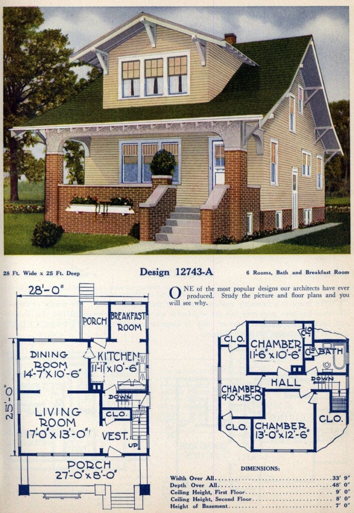 62 Beautiful Vintage Home Designs Floor Plans From The 1920s Click  - 3 Bedroom Old Houses 1920s Floor Plans