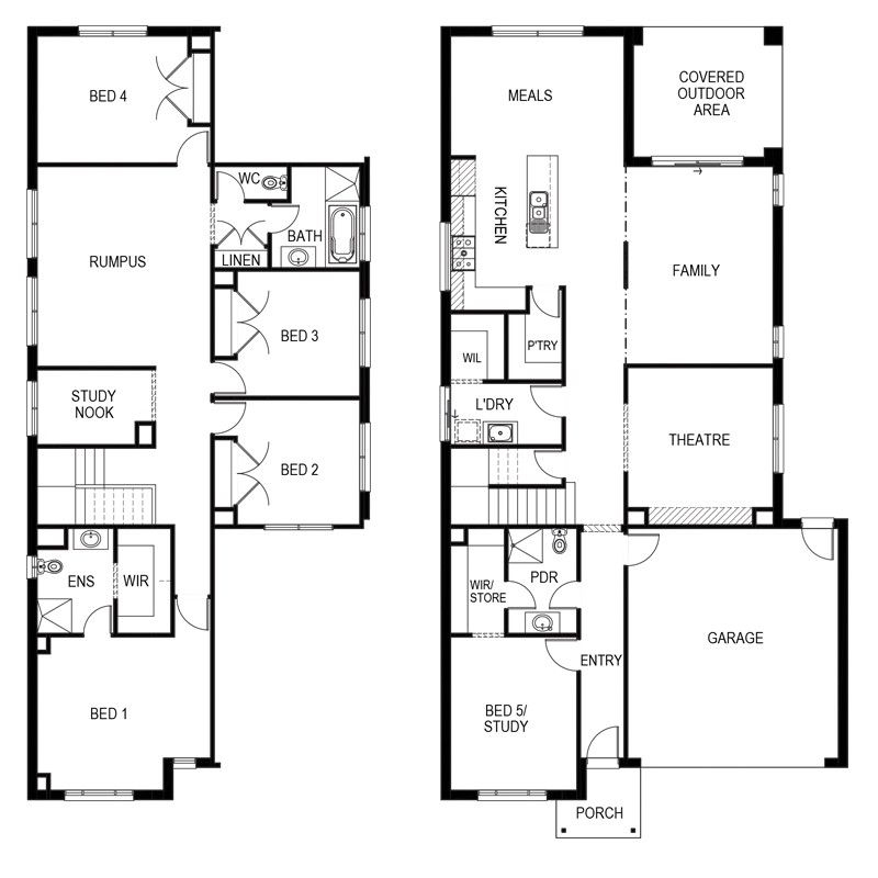 67 Breathtaking 38 Foot Wide House Plan With Master Bedroom 1st Floor  - 38 Foot Wide House Plan With Master Bedroom 1st Floor