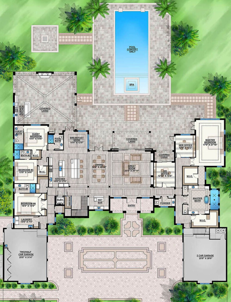 7 Bedroom One Story House Plans Ruivadelow - Mansion 7 Bedroom House Floor Plans