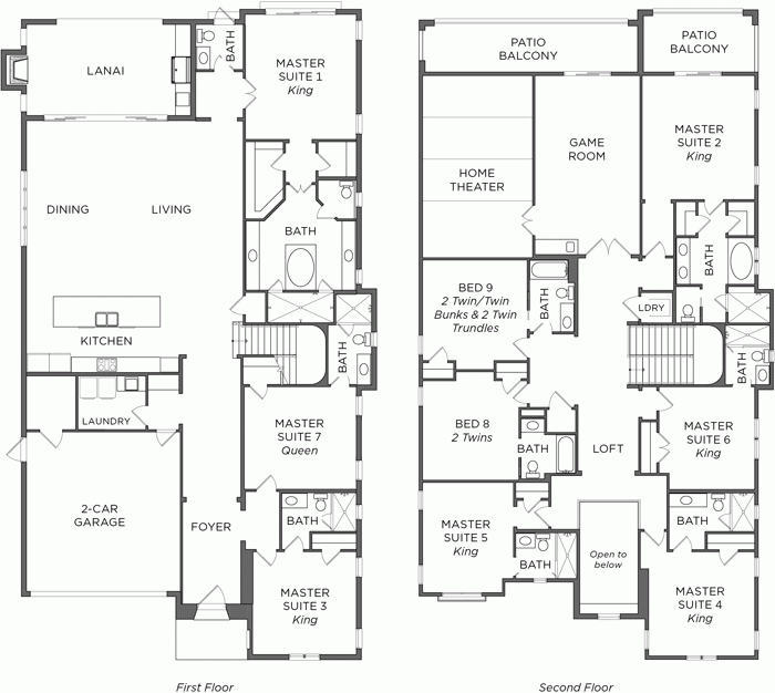 9 Bedroom House Plans - 10 Bedroom Blueprint 9 Bedroom House Floor Plans