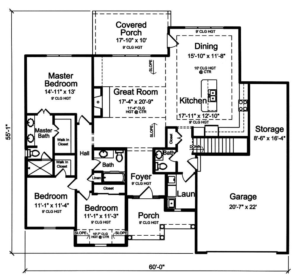 Affordable 3 Bedroom Ranch House Plan With 3 bedrooms Grouped PDF  - 3 Bedrooms Grouped Together Ranch Style House Floor Plans