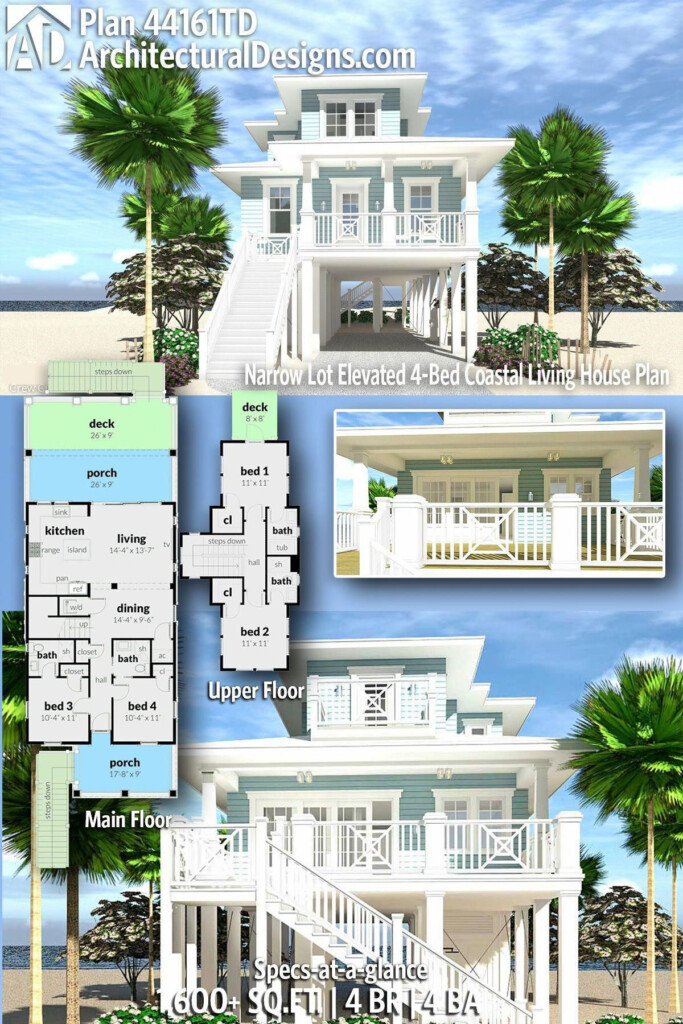 Architectural Designs House Plan 44161TD Gives You 4 Bedrooms 4 Baths  - 4 Bedroom Beach House Floor Plans