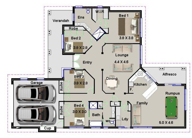 Australian Houses 4 Bedroom Federation Style House Plans 247 M2 Home  - 4 Bedroom House Floor Plans Australia